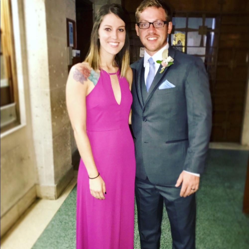 Beauty and Grace Magenta Maxi Dress